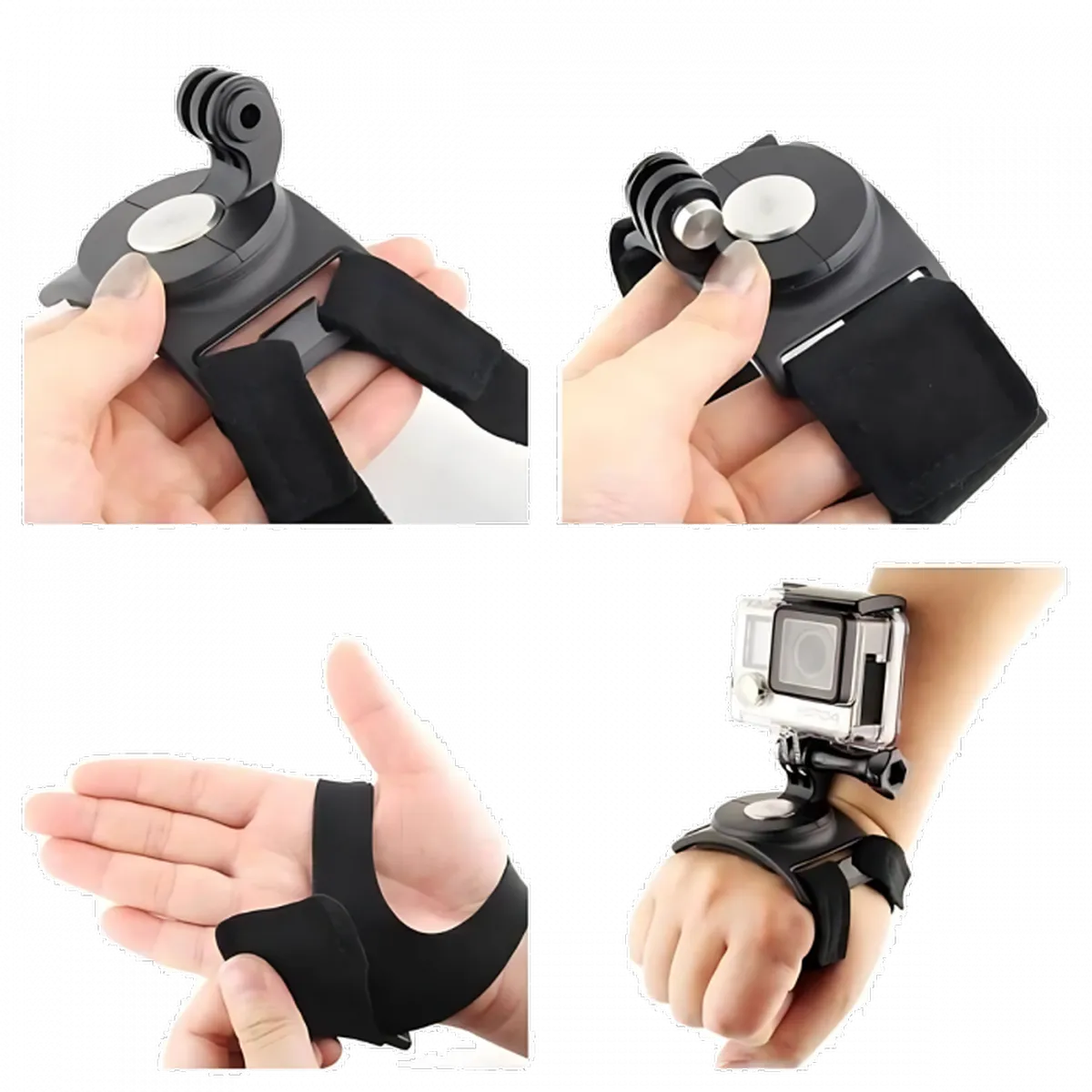 Kit Alça de Punho/Mão/Perna Giratório para GoPro