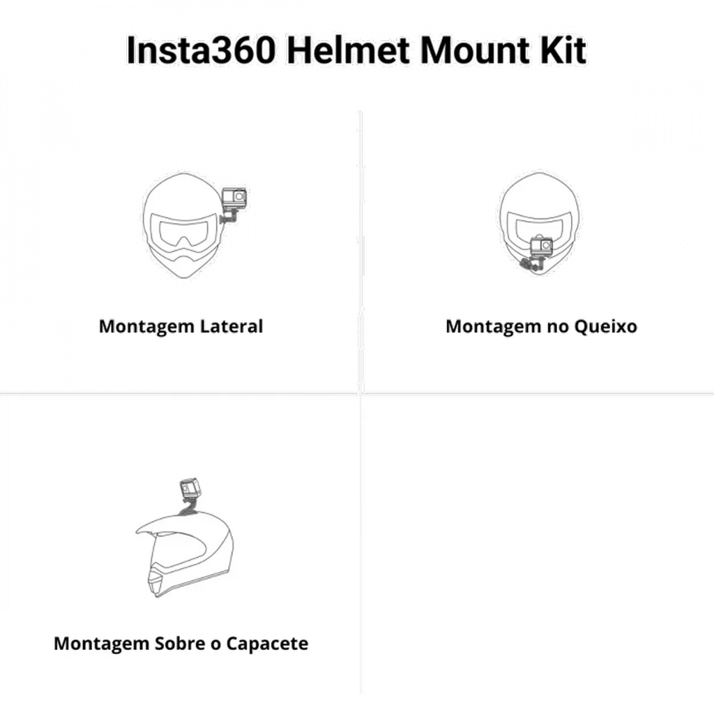 Kit Suporte Capacete Original Insta360 - CINCHUX/A