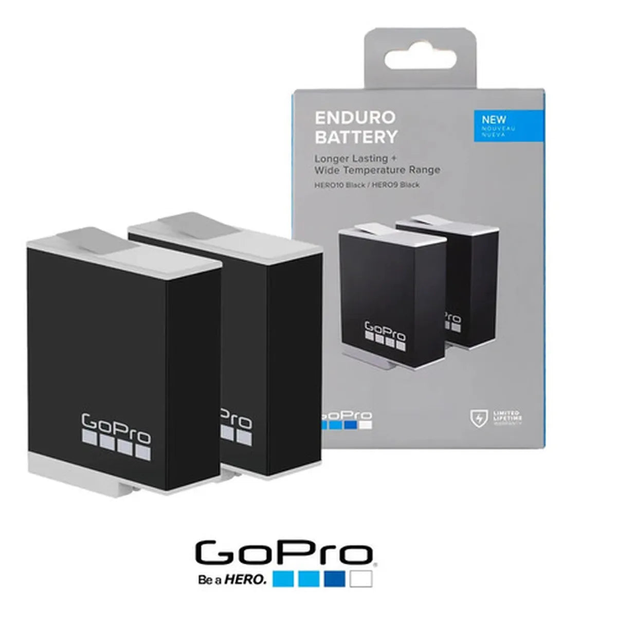 Kit 2 Baterias Enduro Gopro Hero 9/10/11/12 - ADBAT-211
