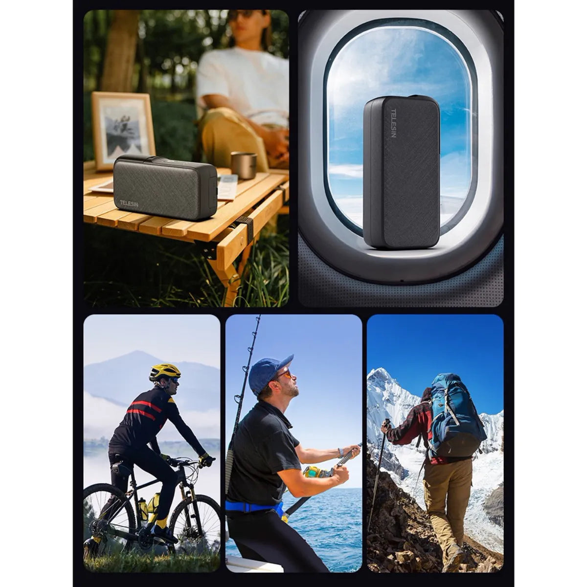Power Bank Carregador de Baterias p/ GoPro Hero 13 - Telesin