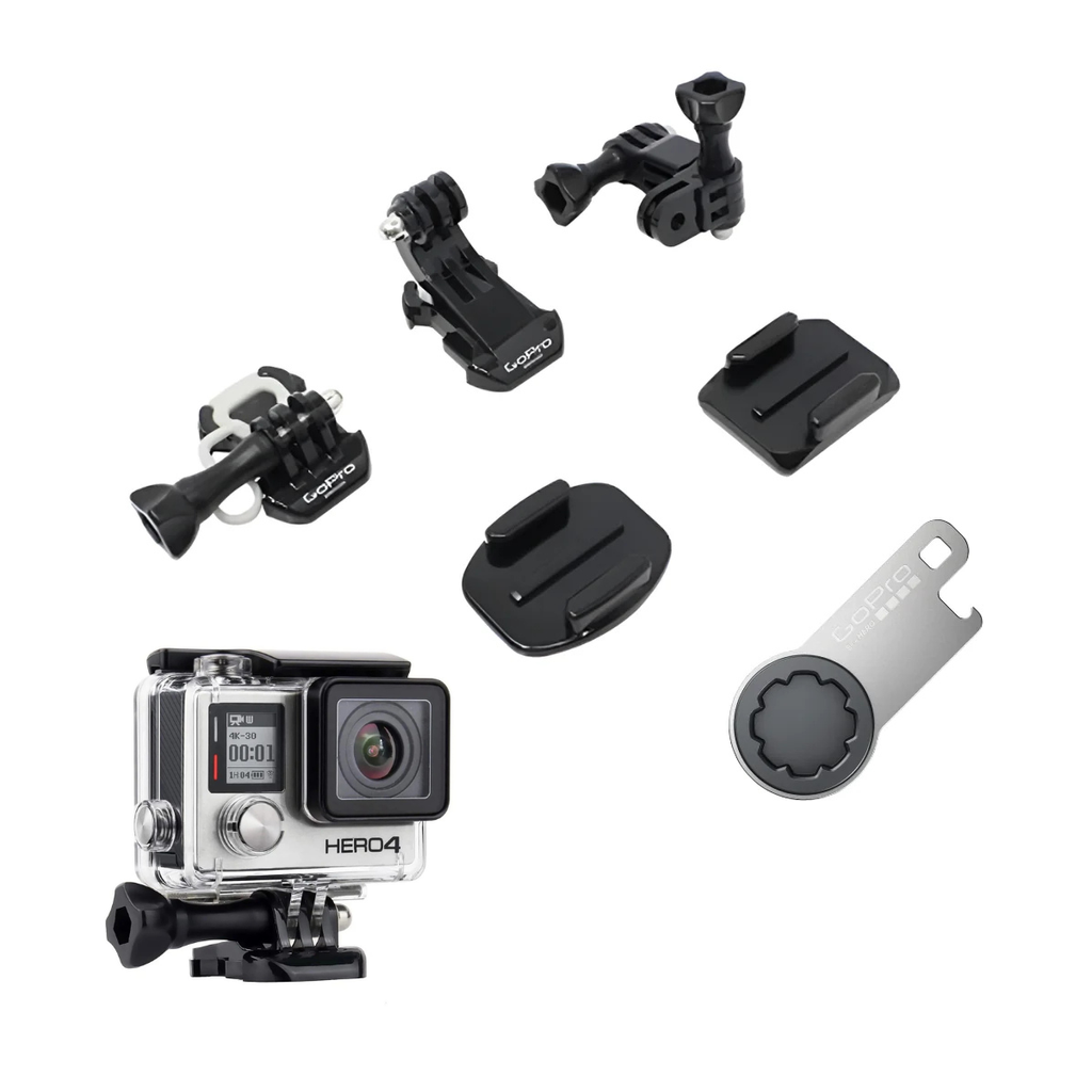 Kit de Suportes e Peças de Reposição Originais + Caixa Estanque Original GoPro para Hero 3+/4
