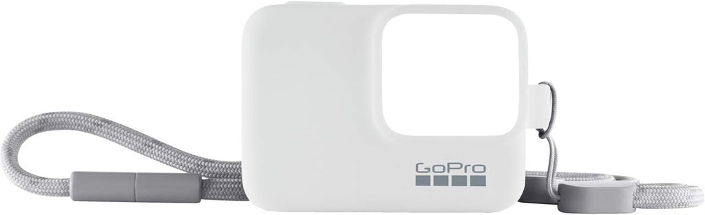 CAPA DE SILICONE + CORDÃO AJUSTAVEL ORIGINAL PARA GOPRO HERO5/6/7 BRANCO - ACSST-002