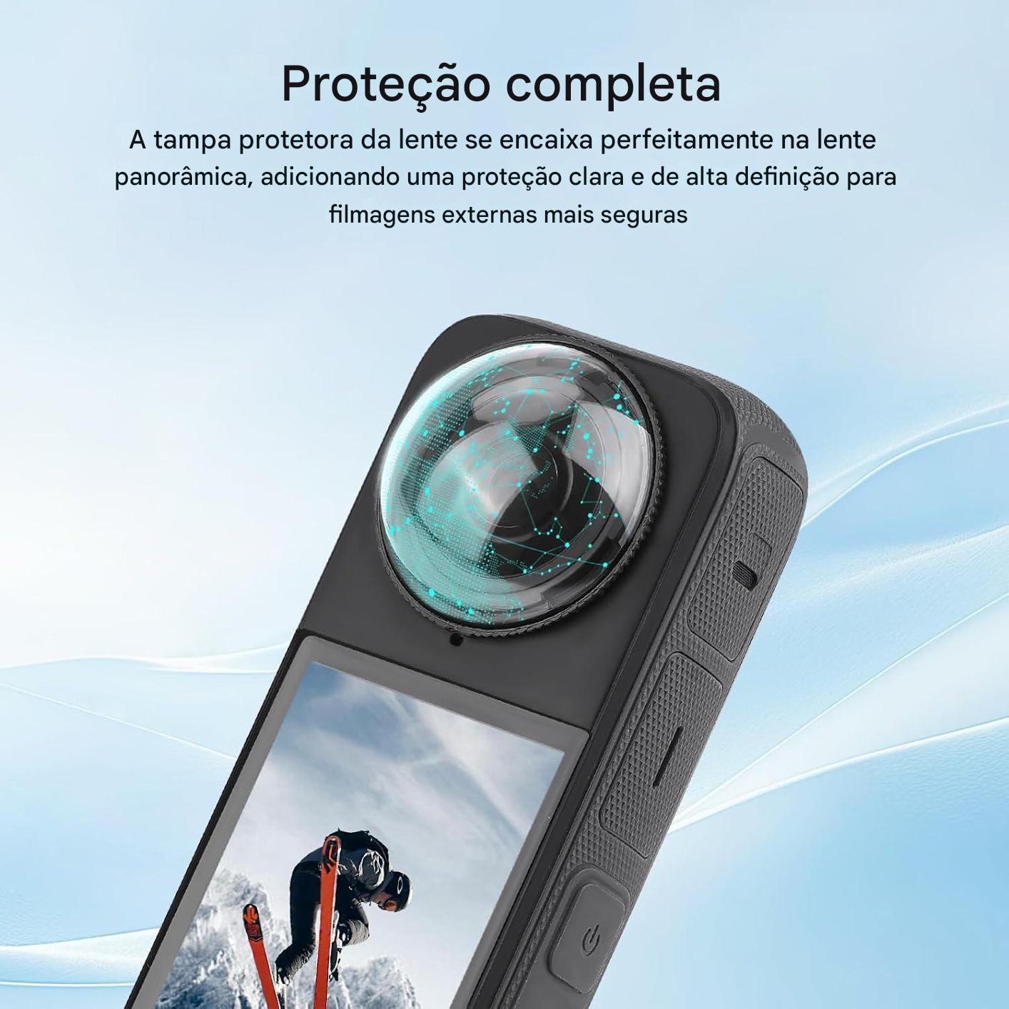 Protetor de Lente Premium para Insta360 X4 em Vidro Temperado