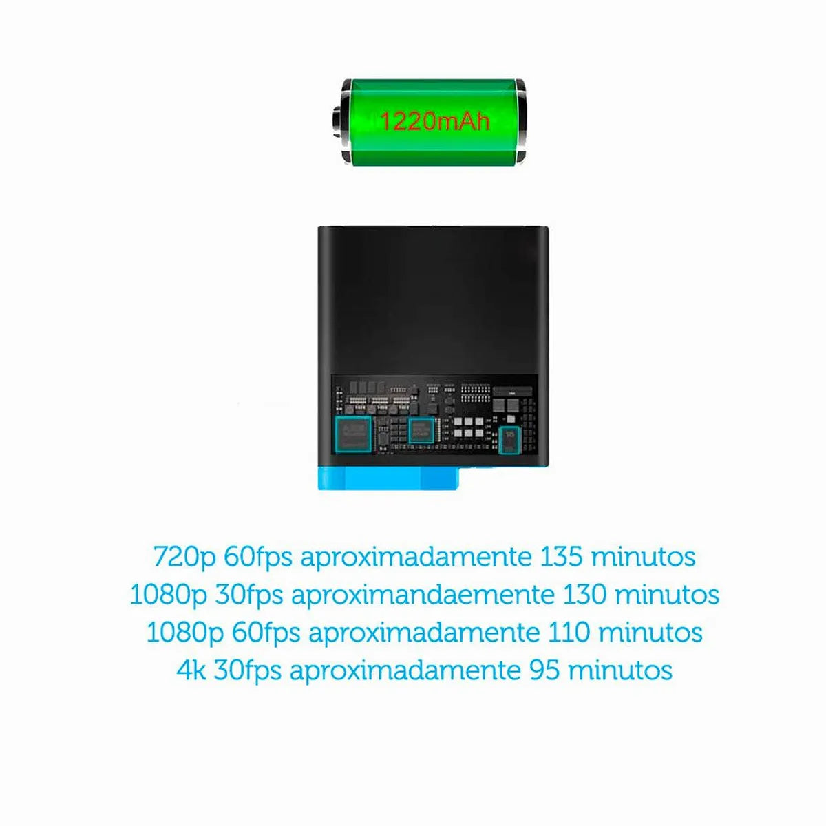 Bateria Para Gopro Hero 5/6/7/8 Black