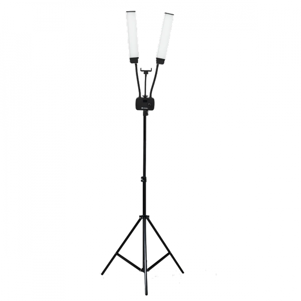 Iluminador Profissional LED Duplo Fill Light com Tripé de 2 Metros