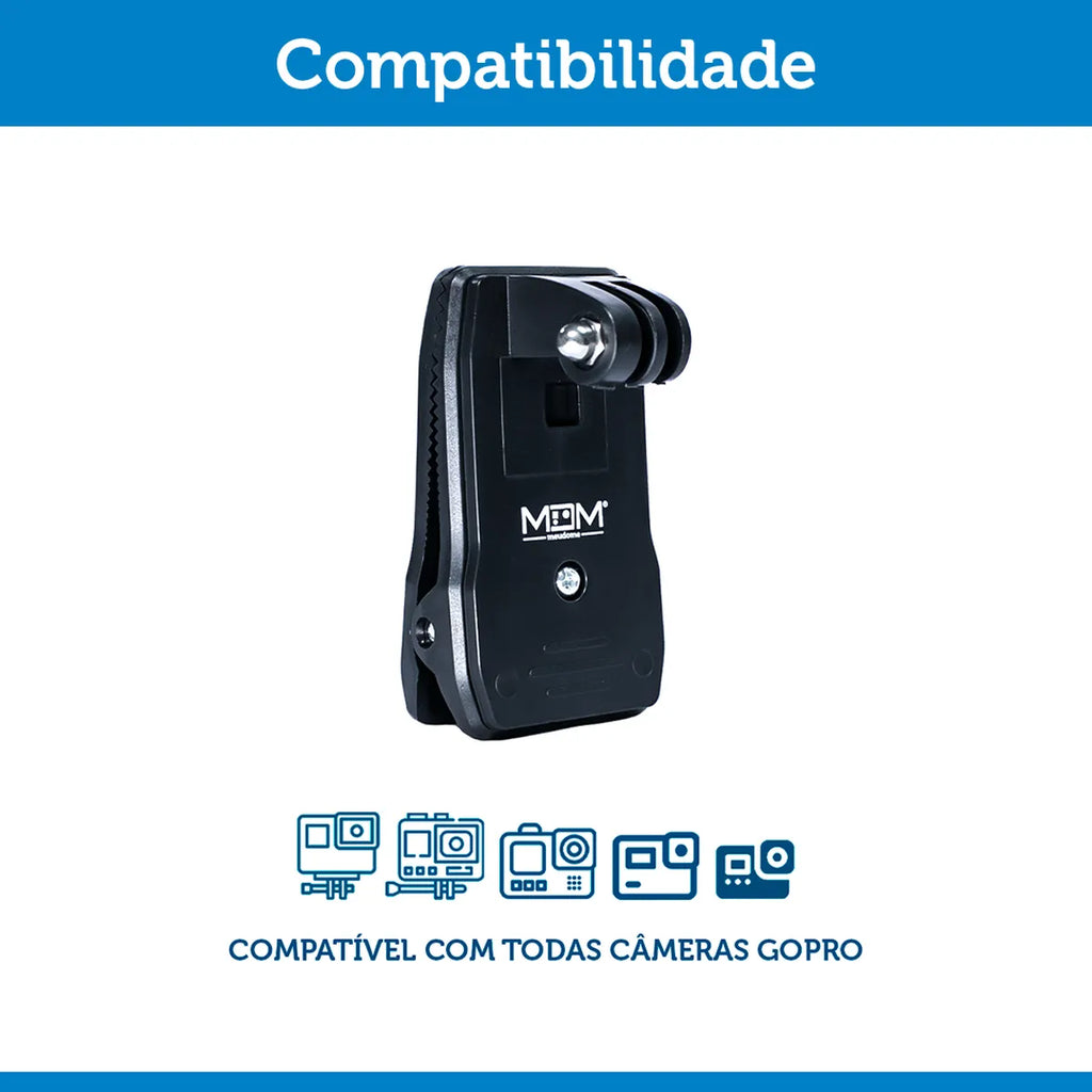 Suporte Clip 360º para GoPro e Câmeras de Ação