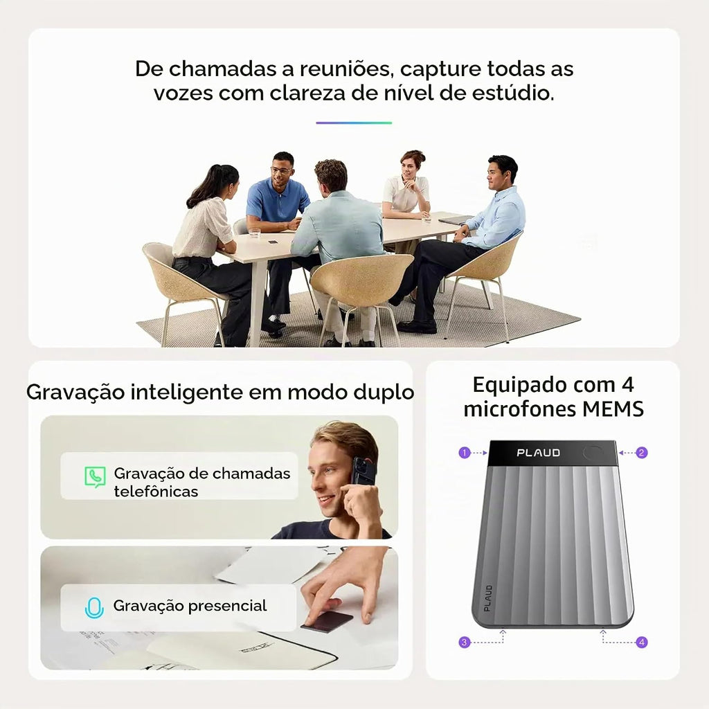 Plaud Note PRO- Gravador de voz I.A