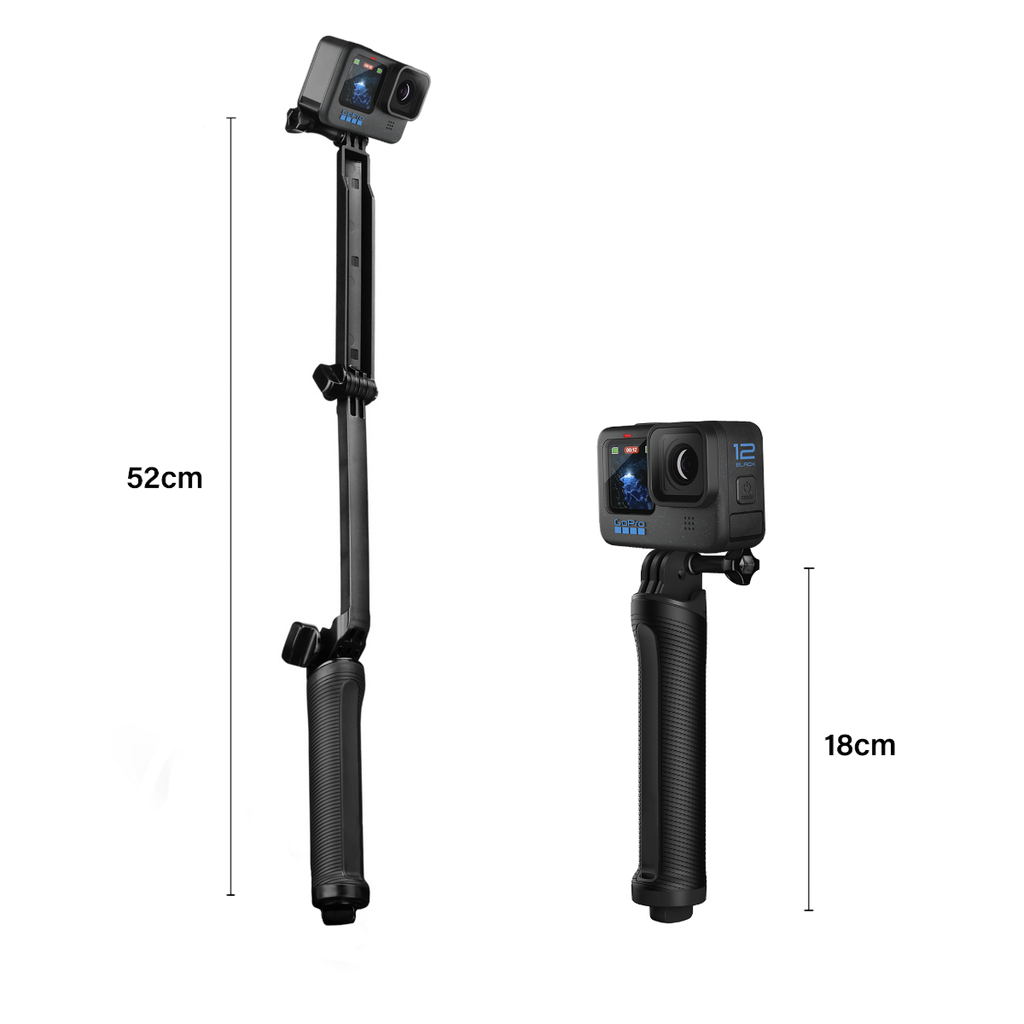 Bastão 3 Way para GoPro Tripé, Bastão de Mão e Extensor 3 em 1