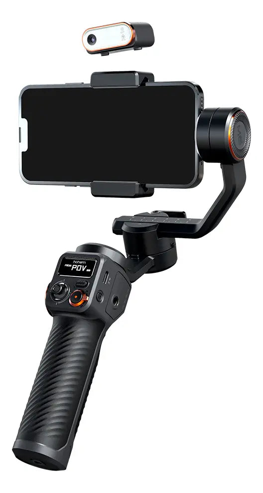 Estabilizador Gimbal 3 Eixos Hohem iSteady M6 Kit com Rastreamento de IA e Luz de Preenchimento RGB