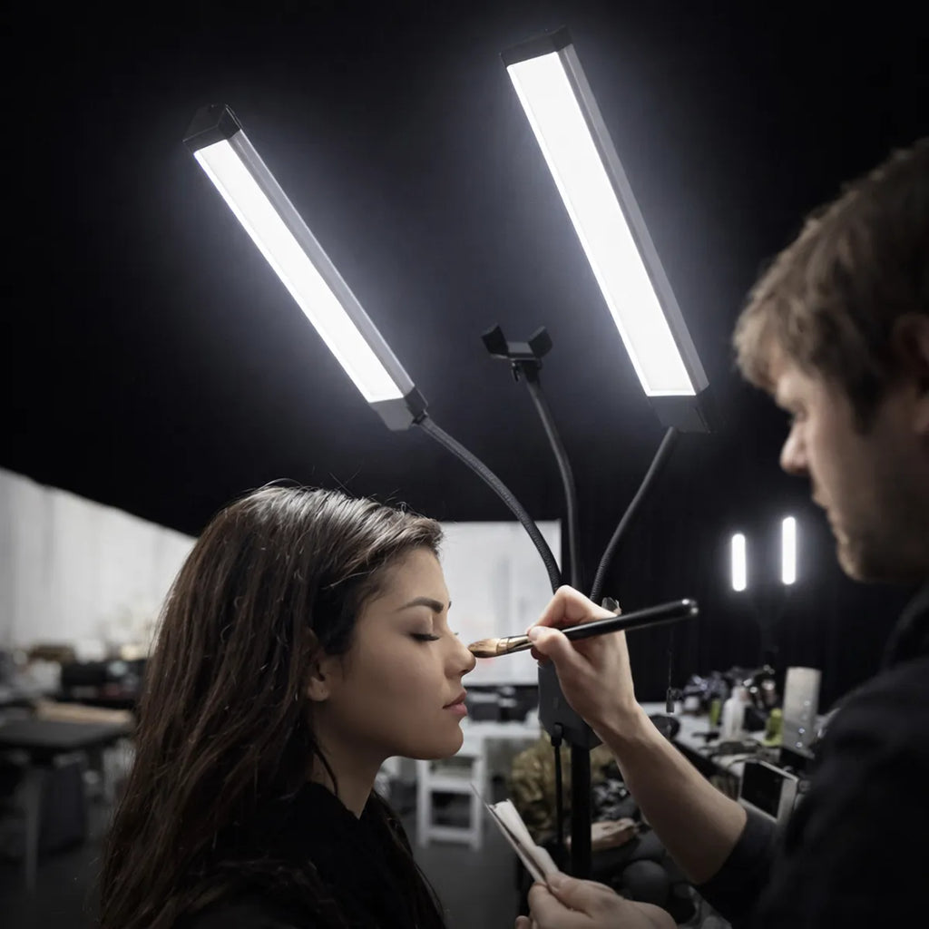 Iluminador Profissional LED Duplo Fill Light com Tripé de 2 Metros