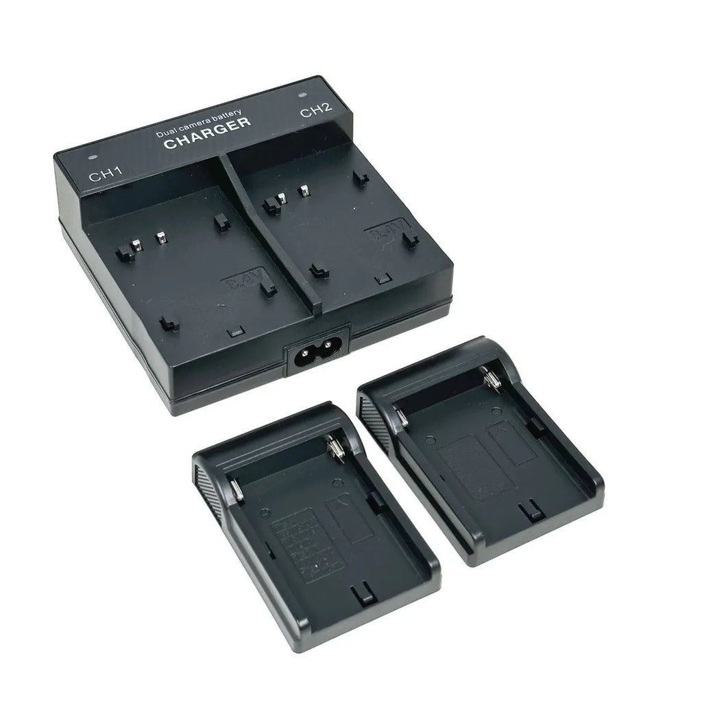 Carregador Duplo p/ Bateria NP de Iluminação