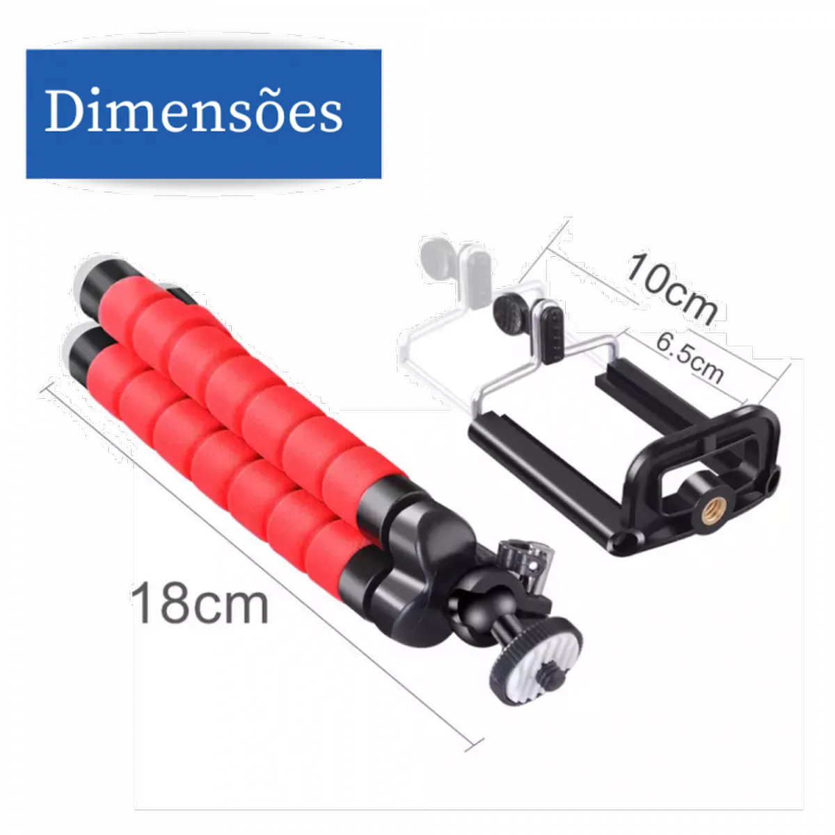 Mini Tripe Flexivel C/ Suporte para Celular