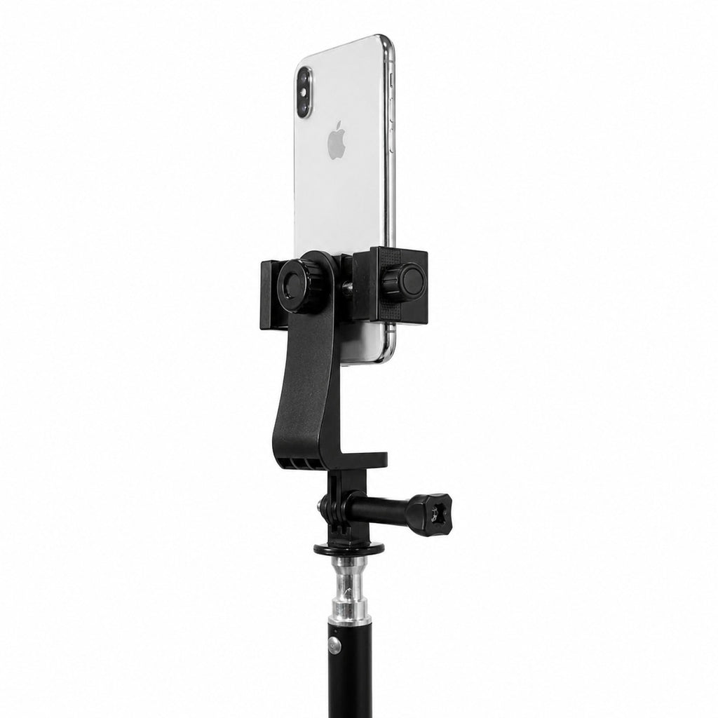 Suporte de Celular Giratório Ajustável com Encaixe para Bastão / Tripé