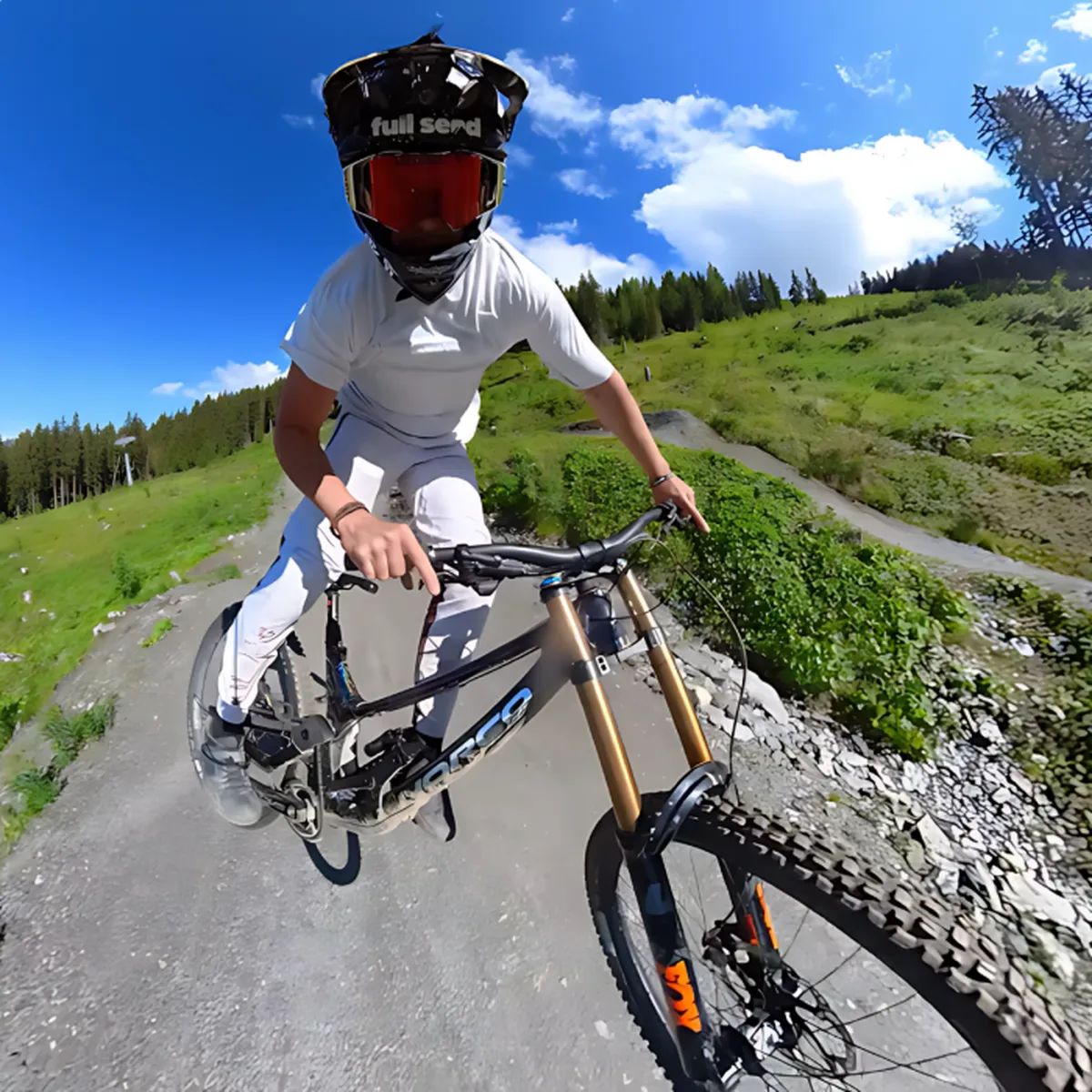 Suporte Unicórnio Fibra de Carbono Insta360 para Capacete