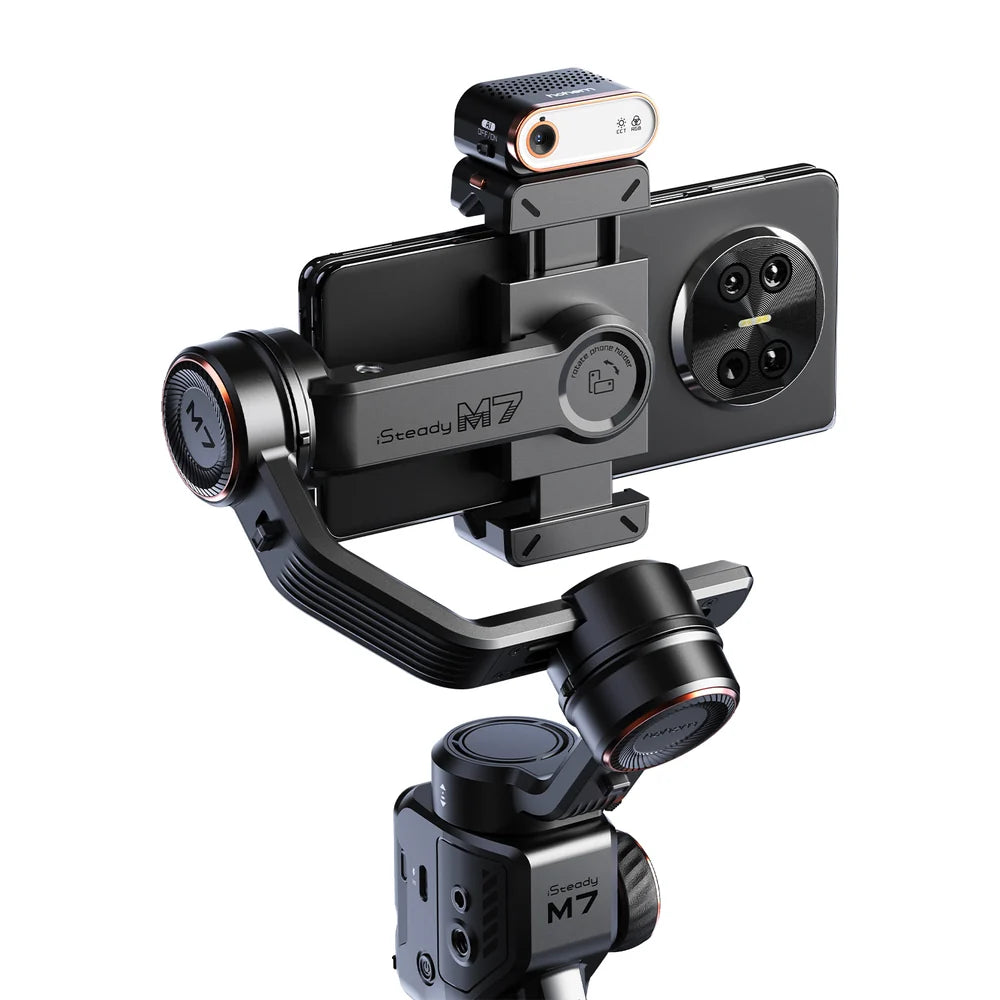 Estabilizador Gimbal 3 Eixos Hohem iSteady M7 com Haste Extensível e Controle Touchscreen Removível