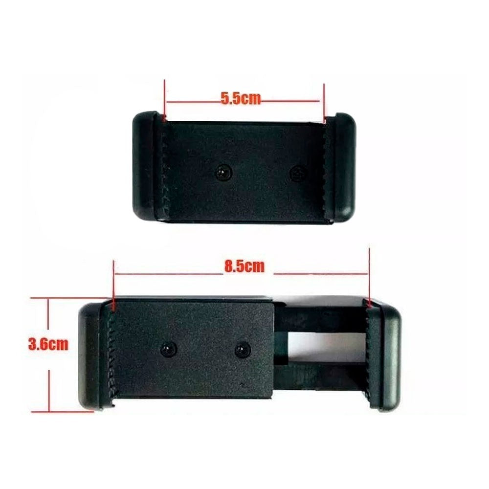 Suporte de Celular Clip Dupla Rosca Vertical e Horizontal