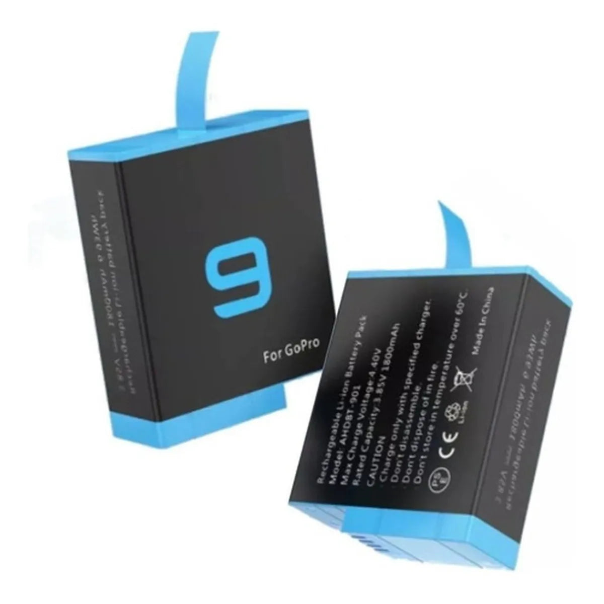 Kit Bateria + Carregador Duplo para GoPro Hero 9, 10, 11, 12 Black