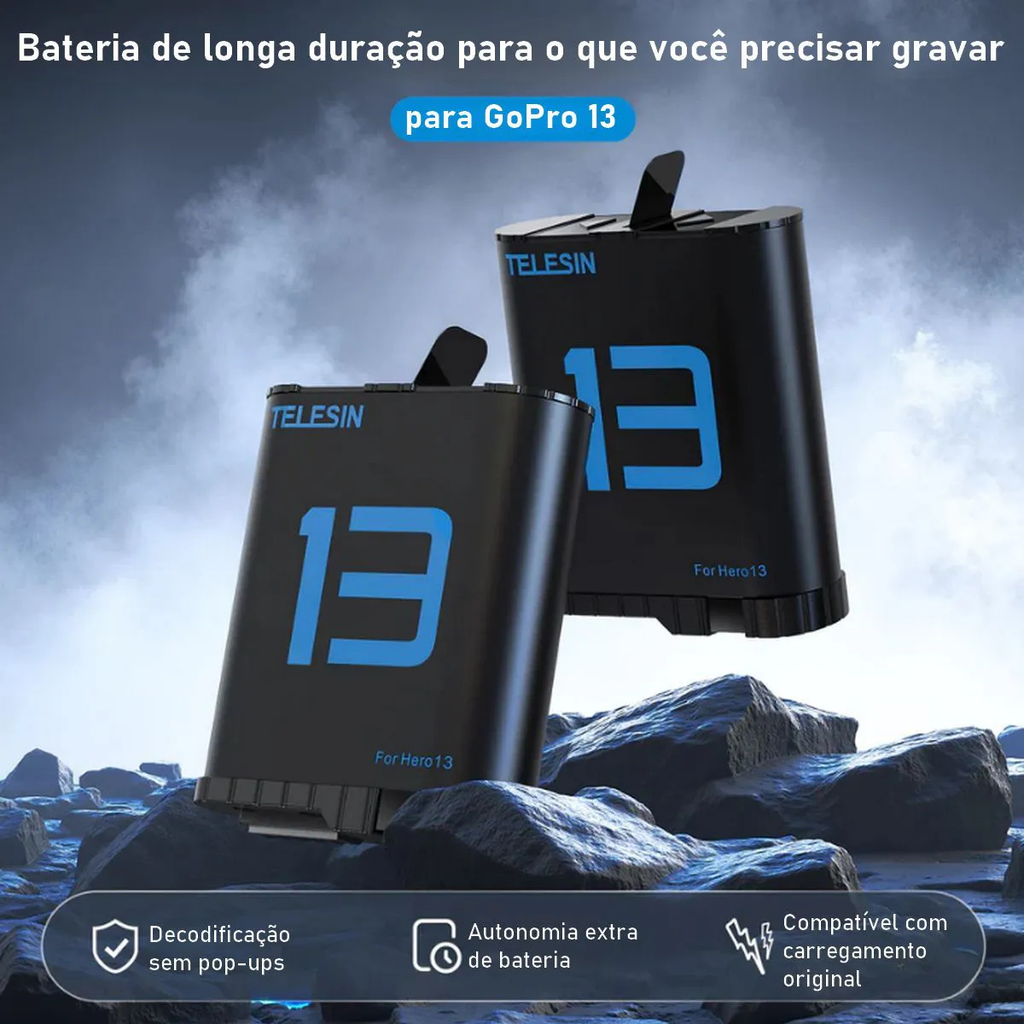 Bateria Telesin 1900 mAh para GoPro Hero 13