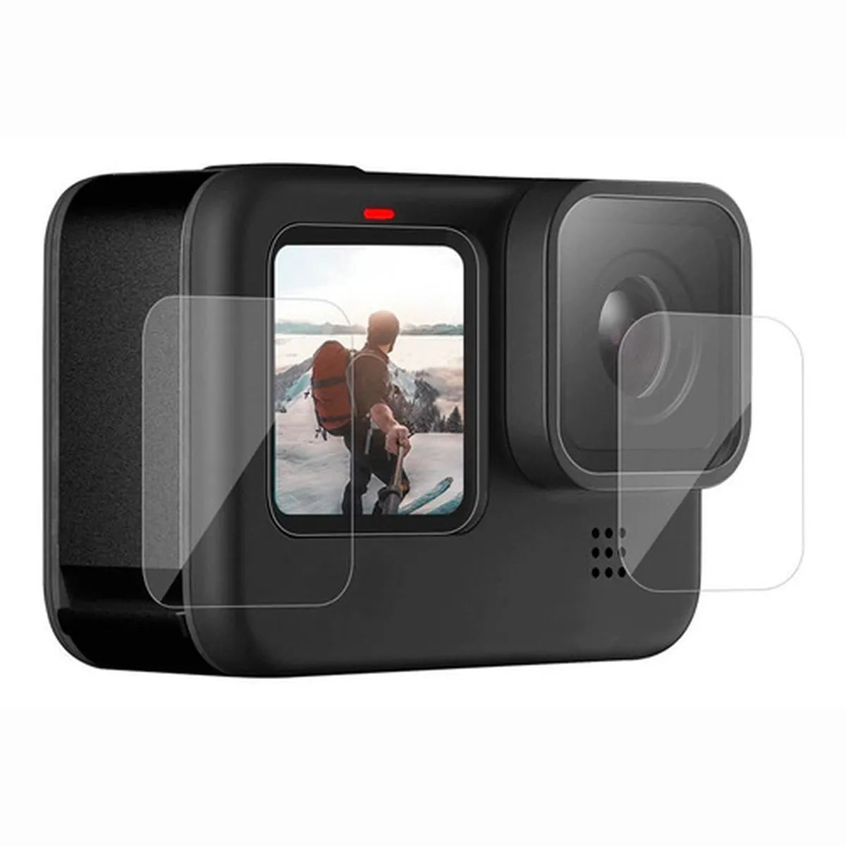 Kit Película de Vidro Temperado para GoPro Hero 9/10/11/12 Black