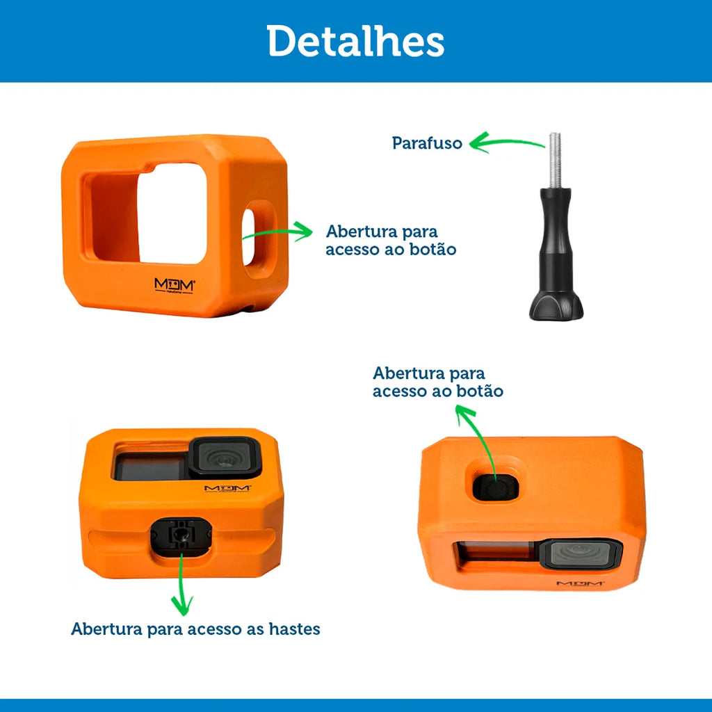 Boia Case Flutuante para Hero 9/10/11/12/13 Black