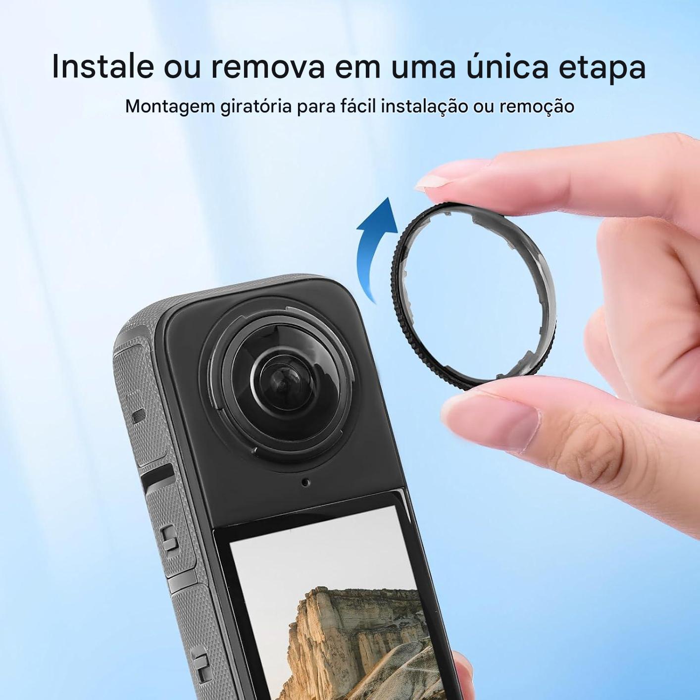 Protetor de Lente Premium para Insta360 X4 em Vidro Temperado