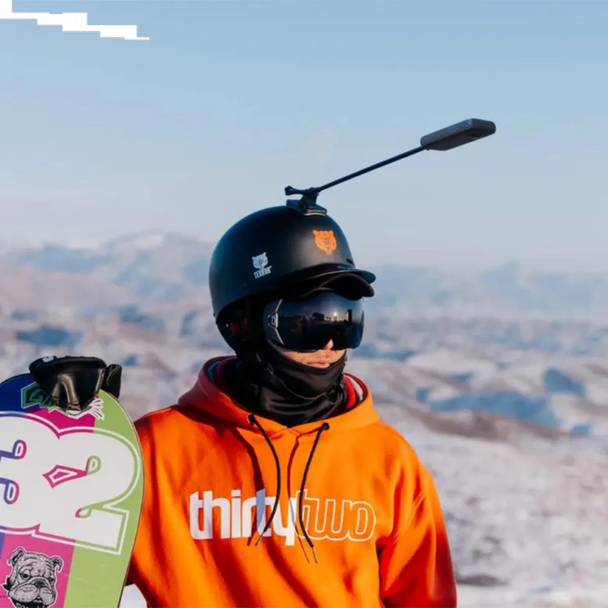 Suporte Unicórnio Fibra de Carbono Insta360 para Capacete