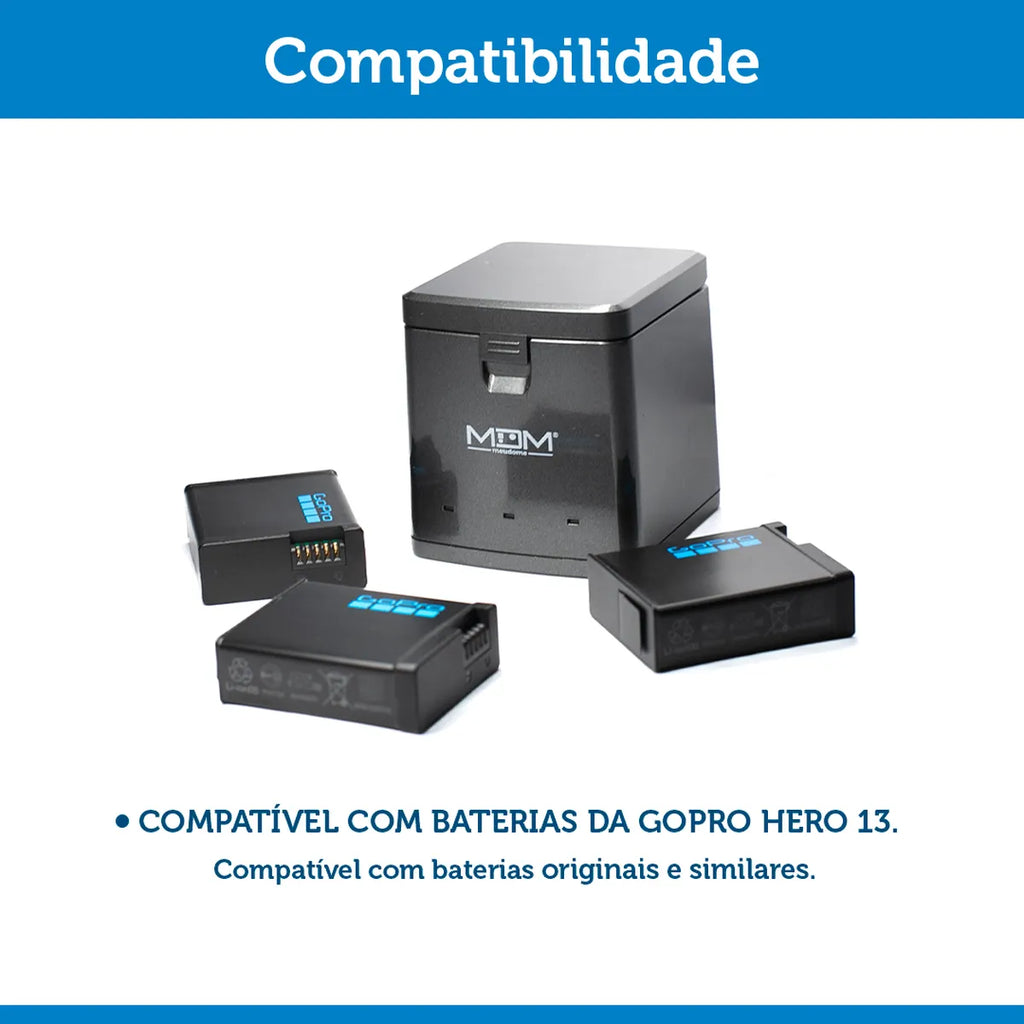 Carregador Triplo com Case p/ Hero 13