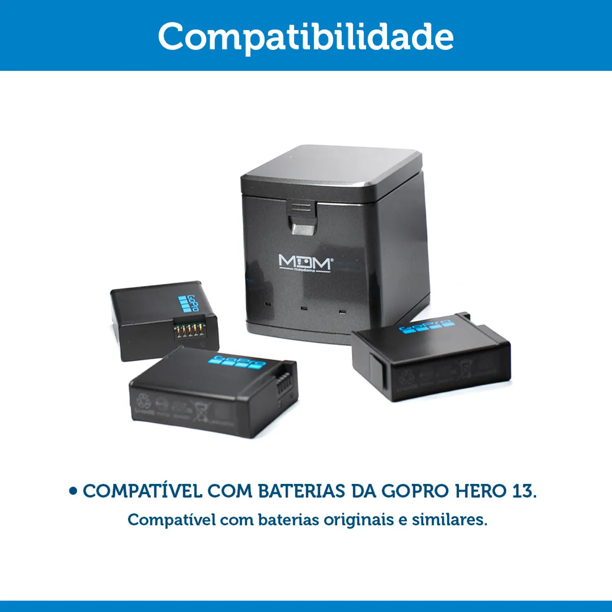 Carregador Triplo com Case p/ Hero 13