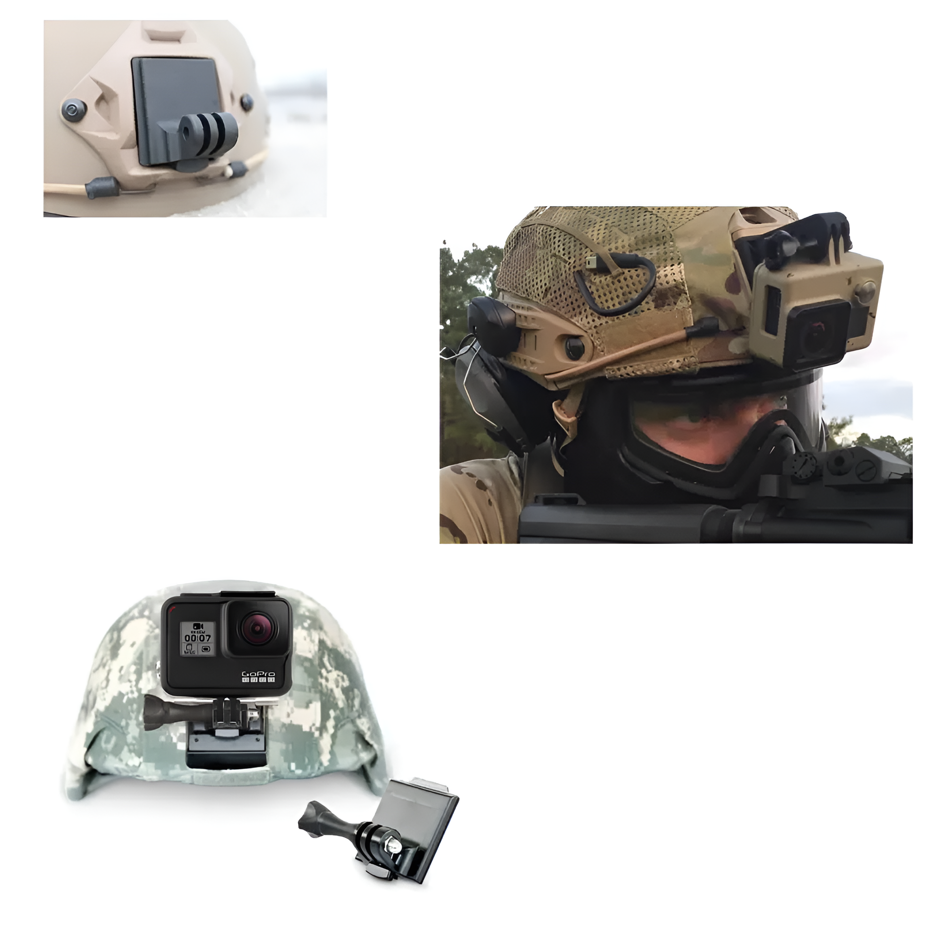Suporte para Capacete Tático / Militar / Paintball / Airsoft Original GoPro NVG Mount - ANVGM-001