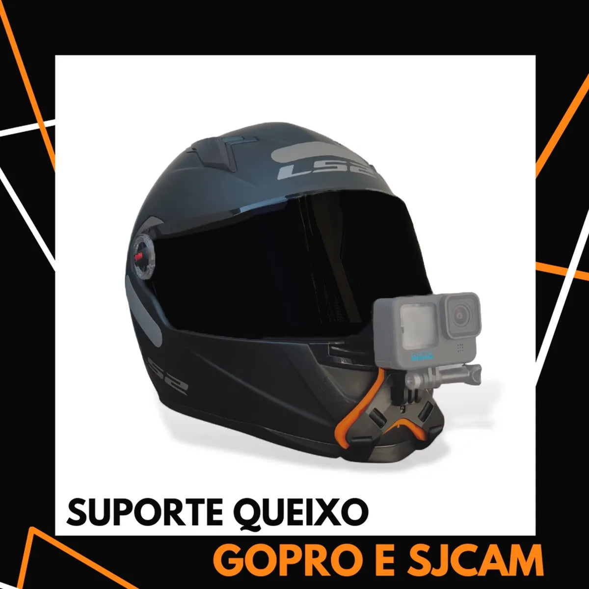 Suporte p/ Capacete (Queixo) - LARANJA