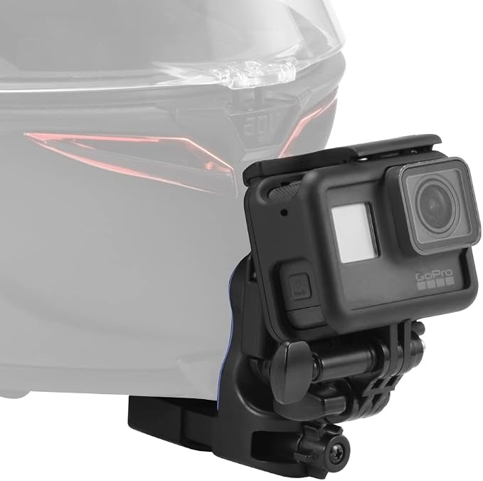 Suporte Capacete Queixo Regulável Estilo Pinça para Câmeras de Ação