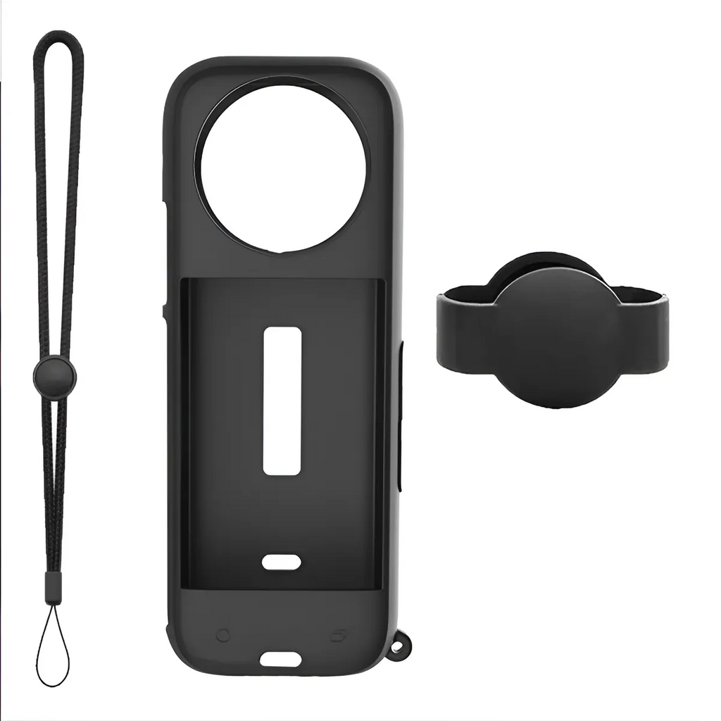 Capa De Silicone Com Tampa Lente Para Insta360 X4