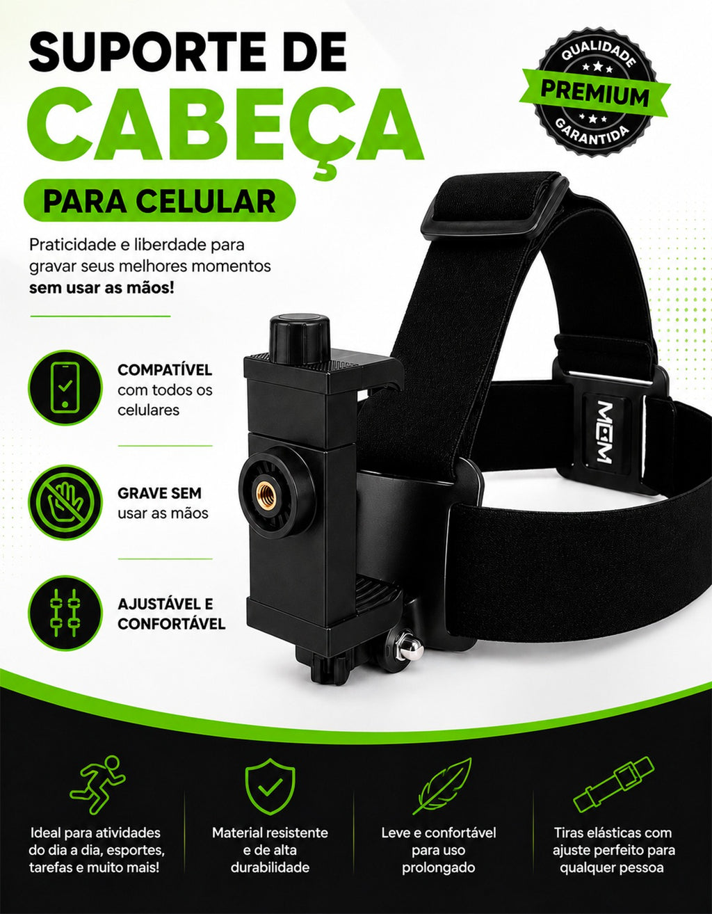 Suporte de Cabeça Ajustável para Celular MEUDOME