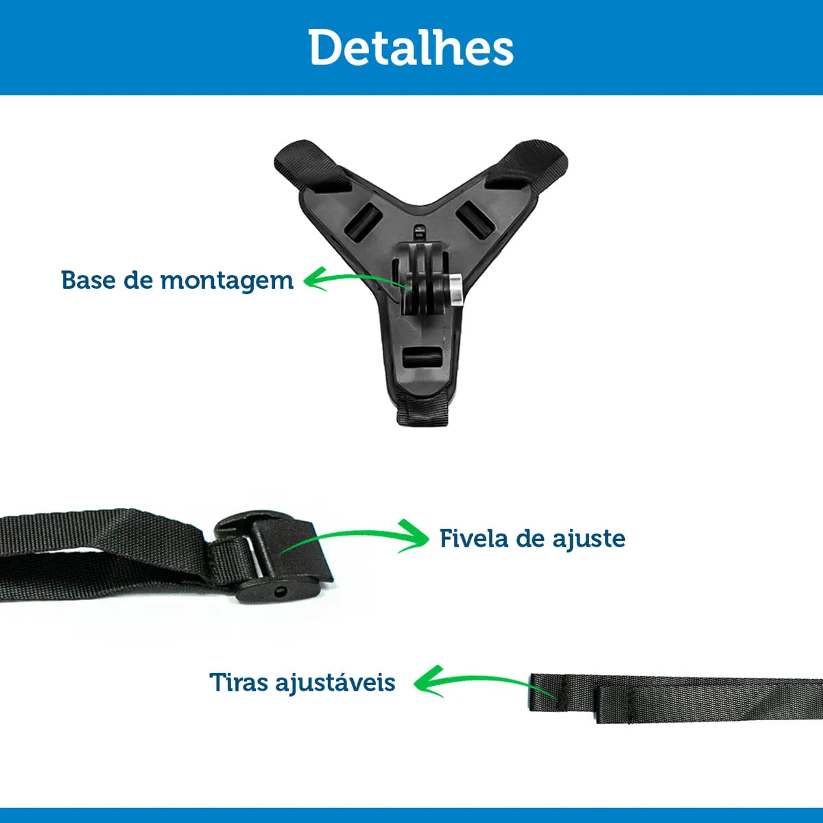Suporte p/ Capacete (Queixo) - PRETO