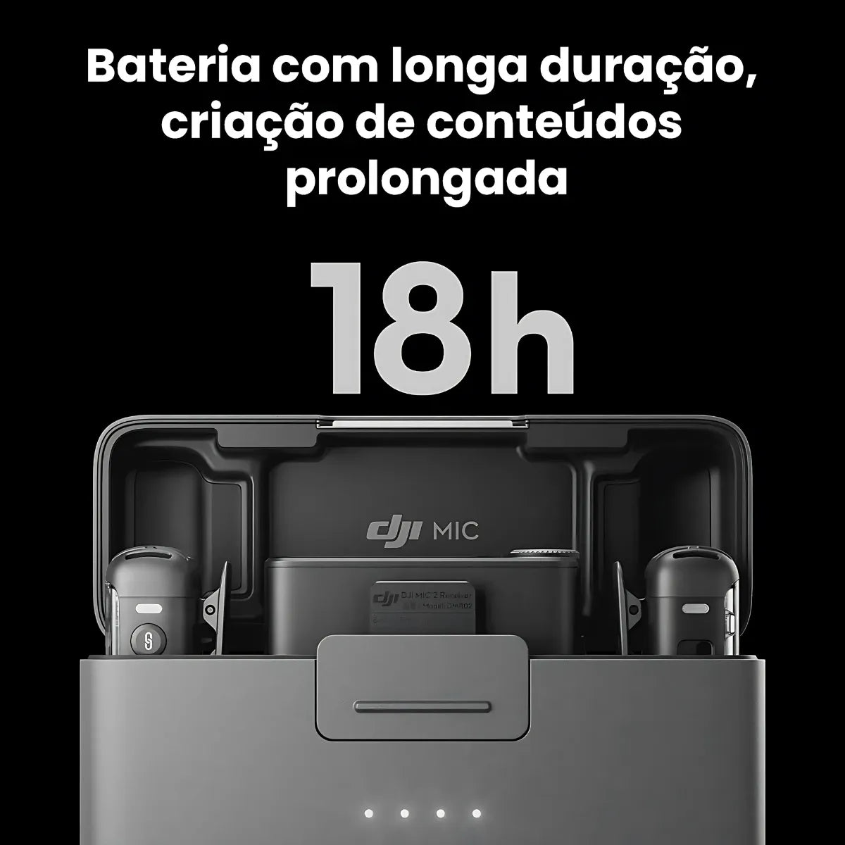 Microfone DJI Mic 2 (2 Microfones + 1 Receptor + 1 Case de Carregamento) - DJI116