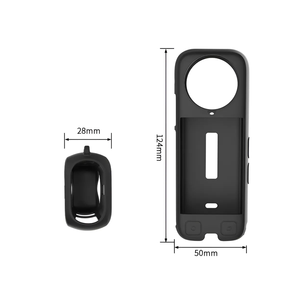 Capa De Silicone Com Tampa Lente Para Insta360 X4