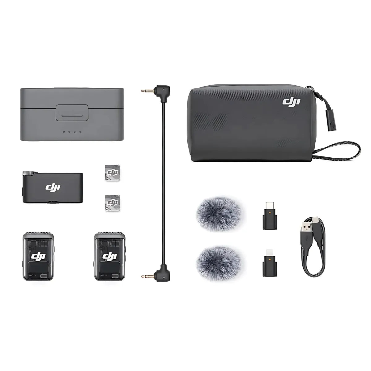 Microfone DJI Mic 2 (2 Microfones + 1 Receptor + 1 Case de Carregamento) - DJI116