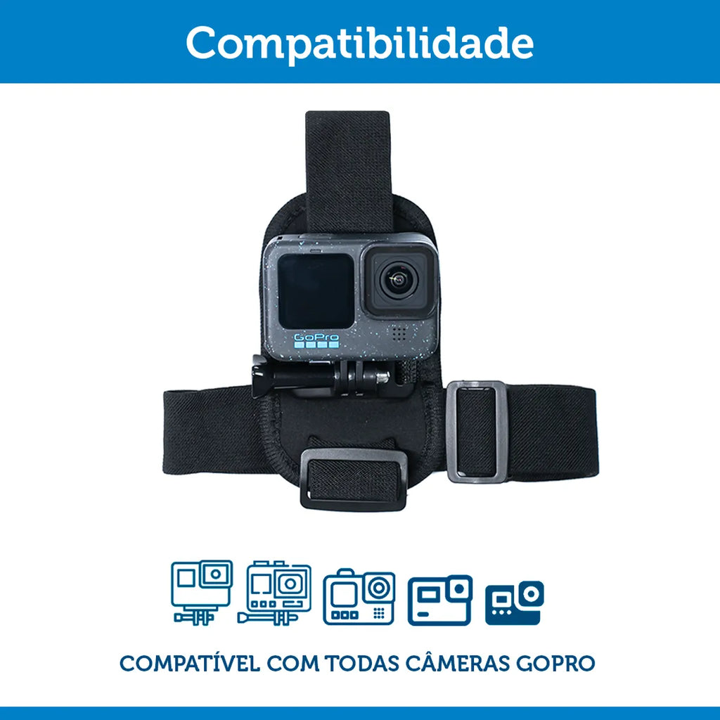 Suporte de Ombro para GoPro e Câmeras de Ação