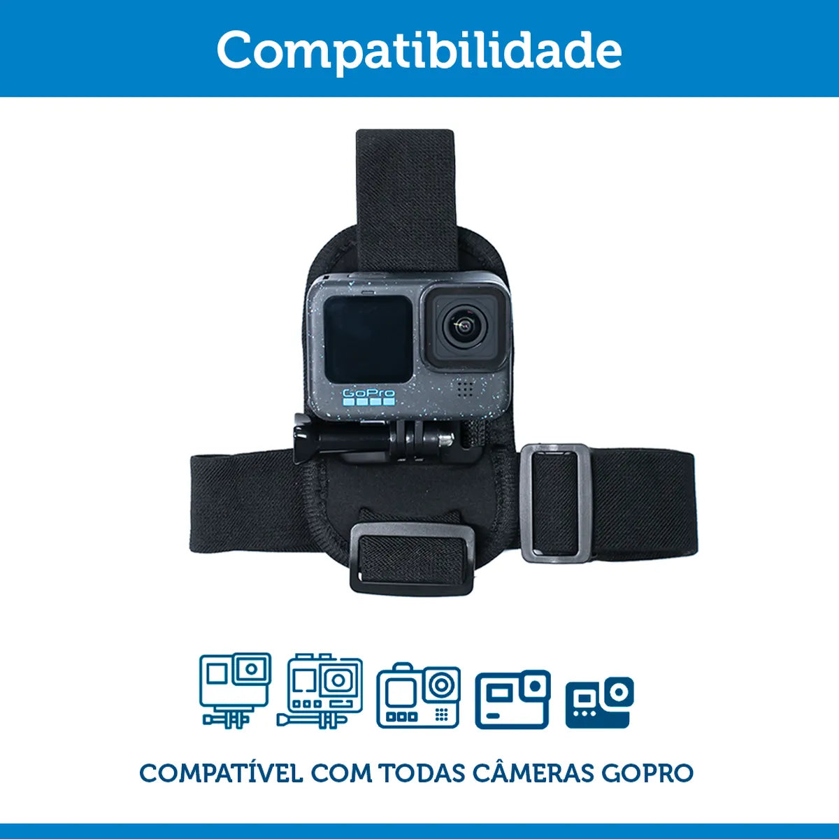 Suporte de Ombro para GoPro e Câmeras de Ação