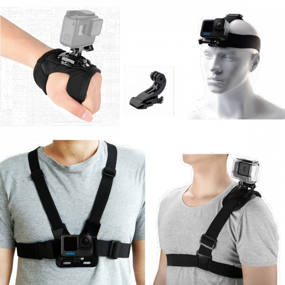 Kit Acessórios POV COMPLETO para GoPro e Câmeras de Ação