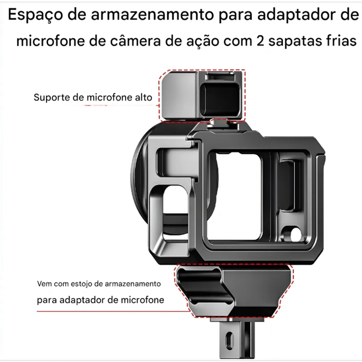 Frame Armação para GoPro Hero 9/10/11/12/13 Black
