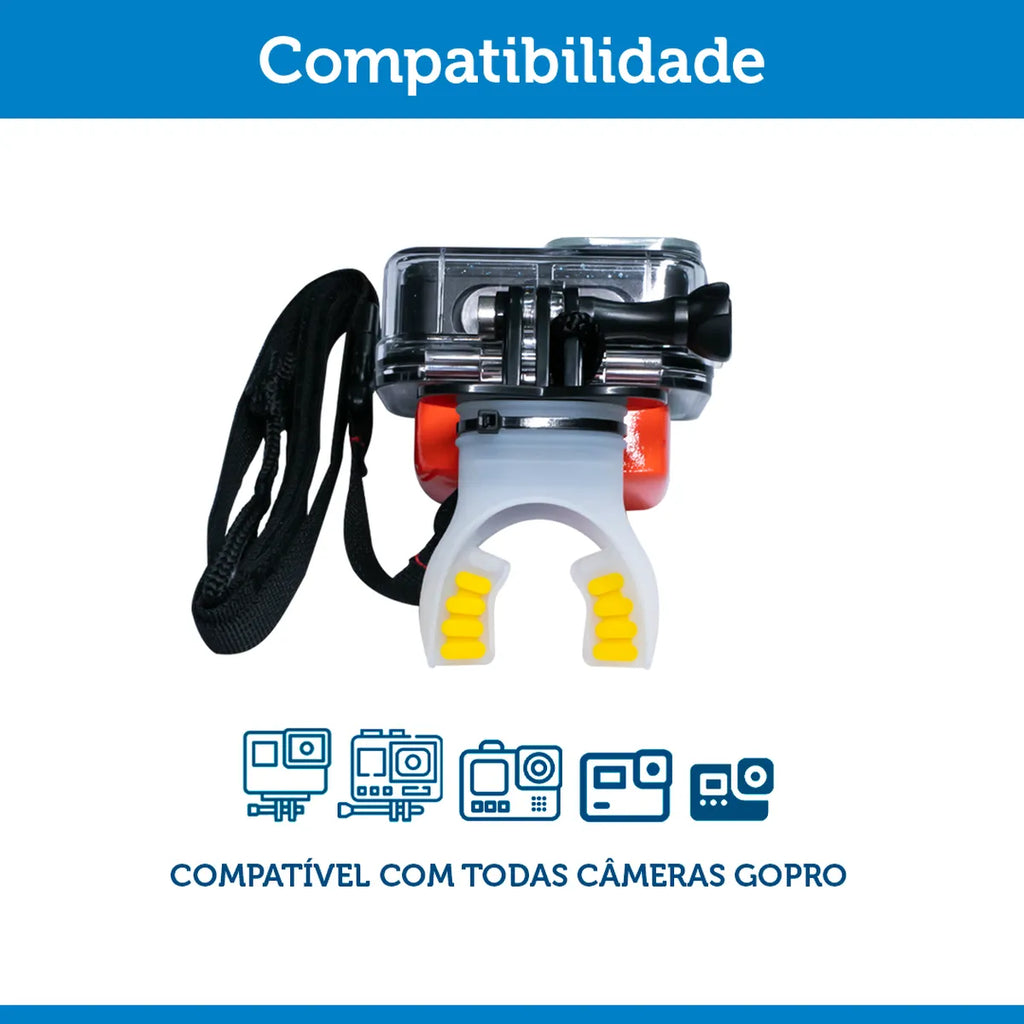 Suporte de Boca para GoPro e Câmeras de Ação