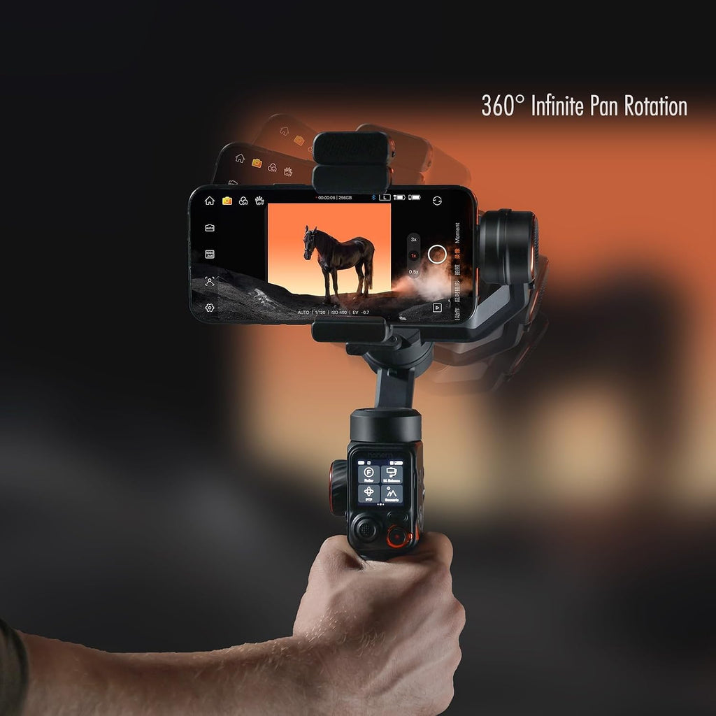 Estabilizador Gimbal 3 Eixos Hohem iSteady M7 com Haste Extensível e Controle Touchscreen Removível