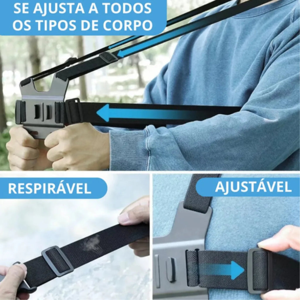 Kit Suporte de Peito para Celular Ângulo Ajustável