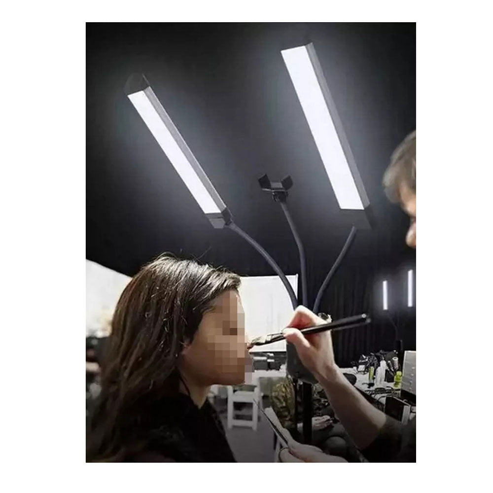 Iluminador Profissional LED Duplo Fill Light com Tripé de 2 Metros