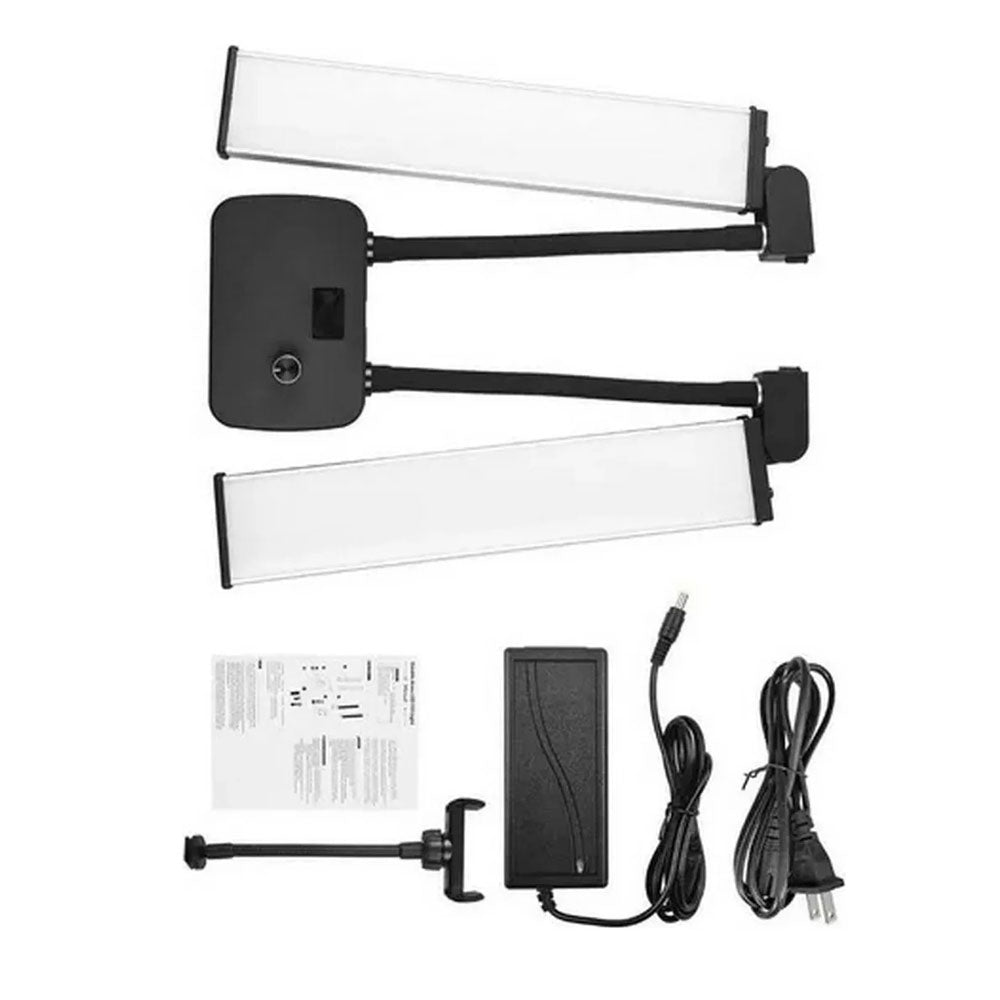 Iluminador Profissional LED Duplo Fill Light com Tripé de 2 Metros