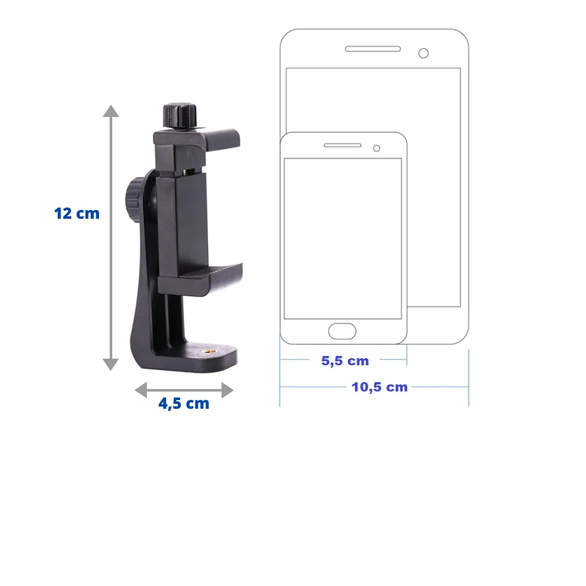 Suporte de Celular Giratório com Rosca 1/4