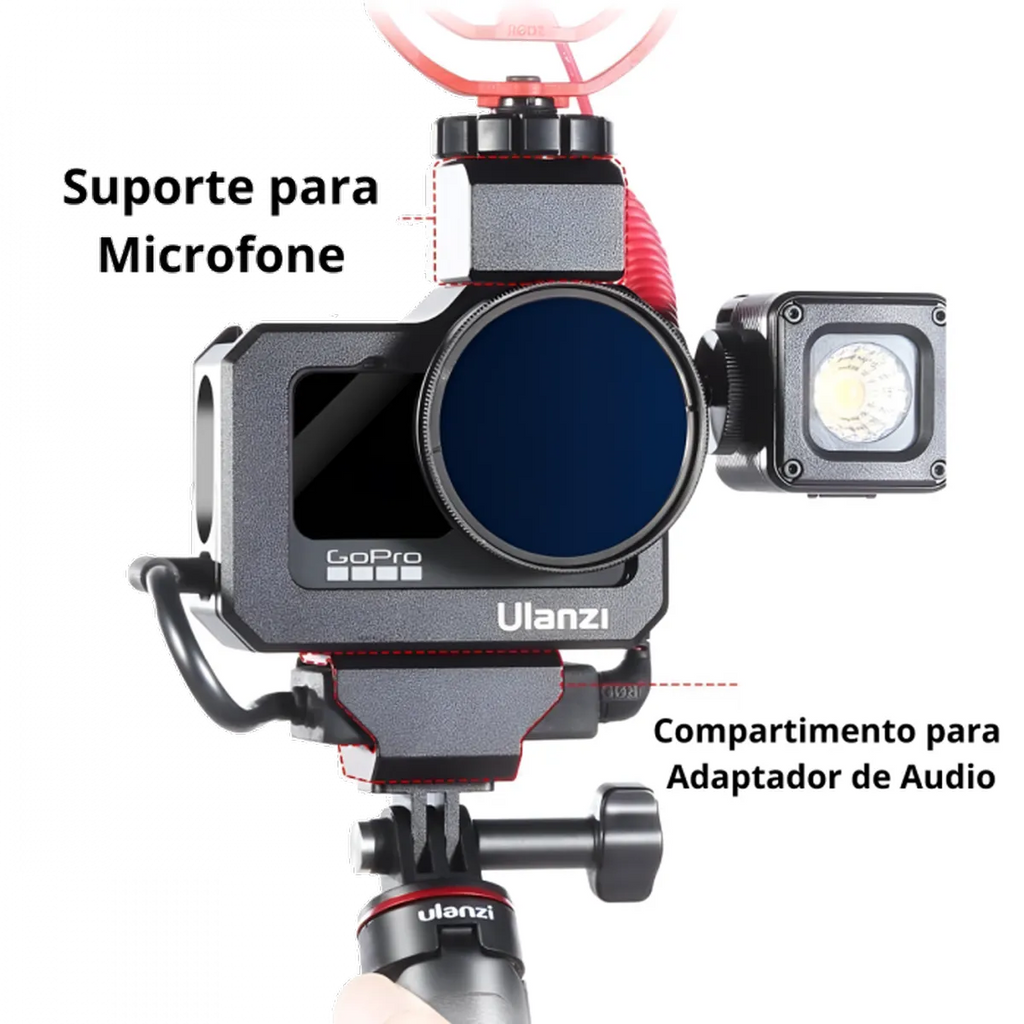 Frame Armação de Metal Reforçada Ulanzi p/ GoPro Hero 9/10/11/12/13