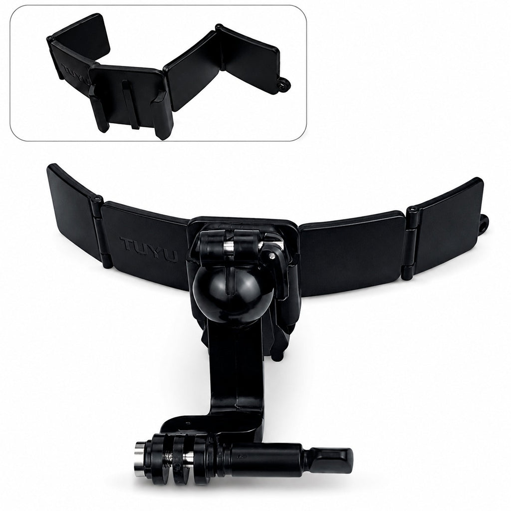 Suporte Capacete Queixo Ajustável para Câmeras de Ação com Ballhead