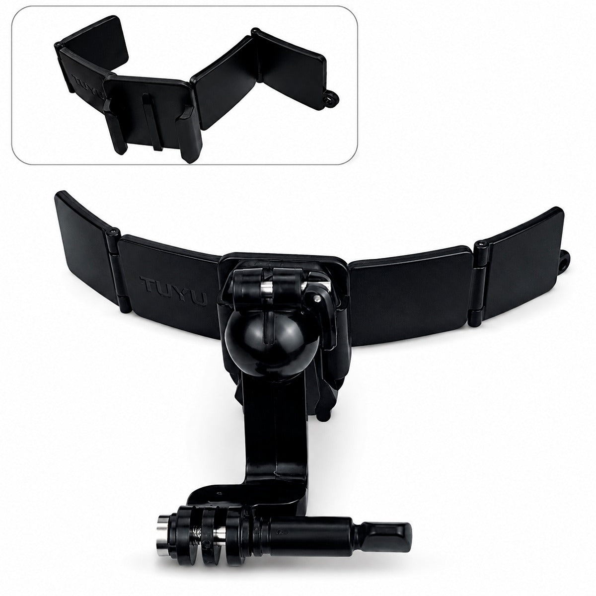 Suporte Capacete Queixo Ajustável para Câmeras de Ação com Ballhead